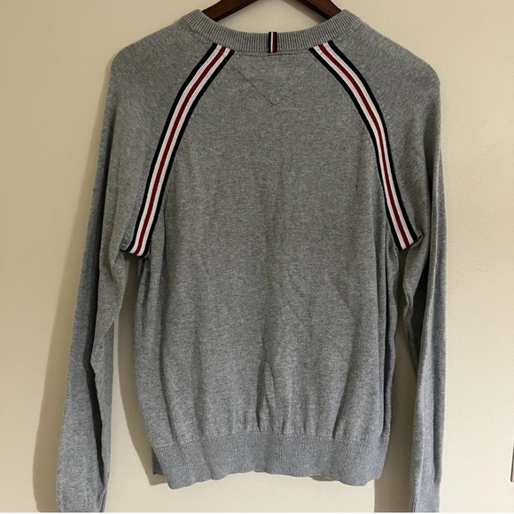 Tommy Hilfiger Mens Sweatshirt Medium Blue Flag Logo Pullover Cotton Sweater - Picture 5 of 5